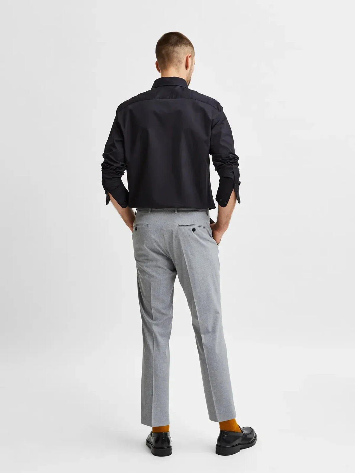 Ethan slim skjorte - black - Image 3