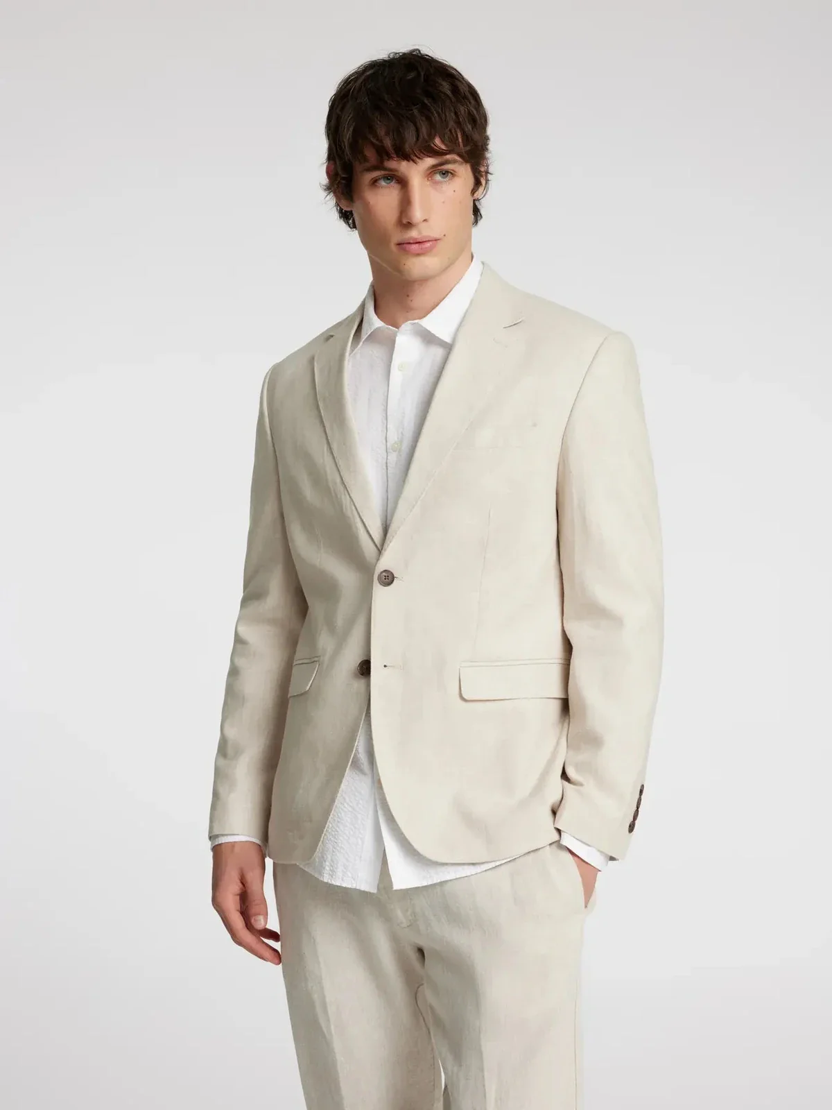 Malik sun lin blazer - oatmeal - Image 2