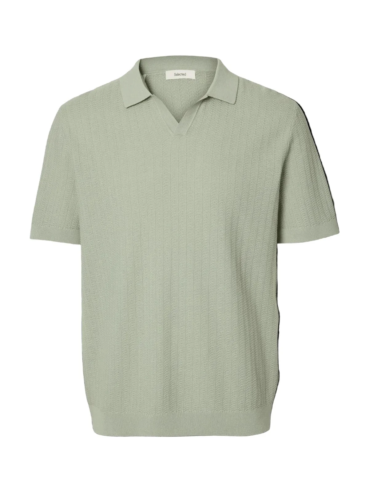 Mattis lin blend polo t-skjorte - aqua gray