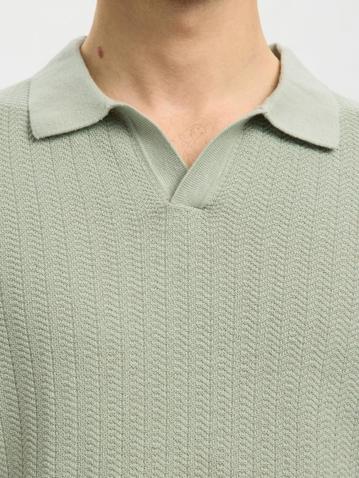 Mattis lin blend polo t-skjorte - aqua gray - Image 4