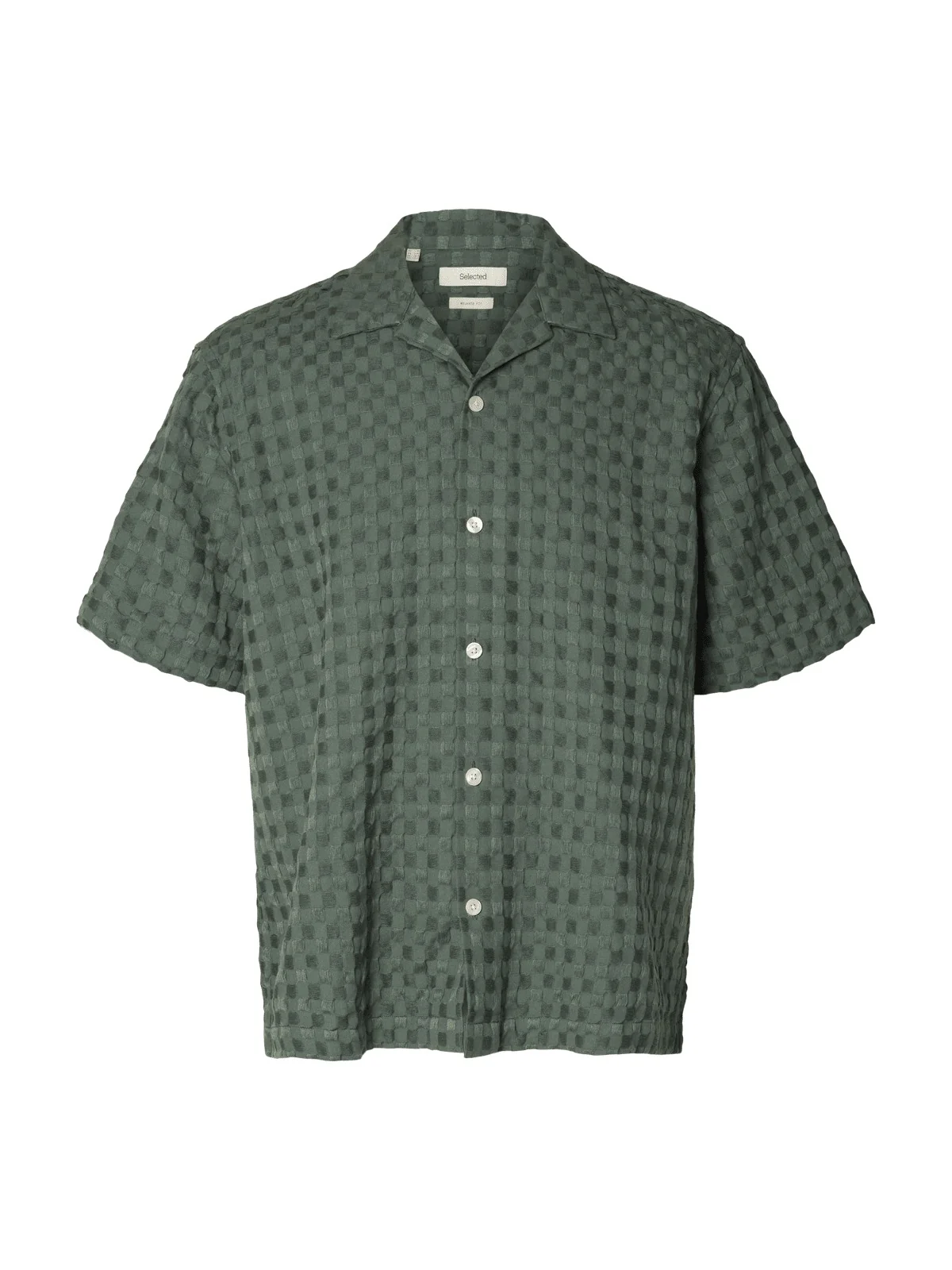 Monty texture resort skjorte - balsam green