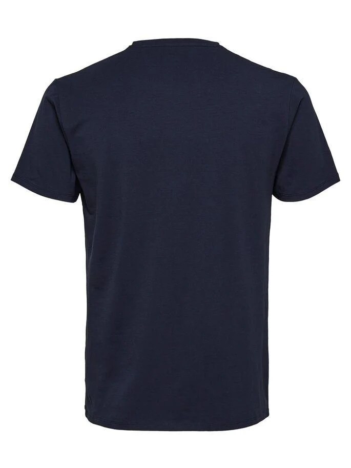 New pima v-neck t-skjorte - marineblÄ - Image 3