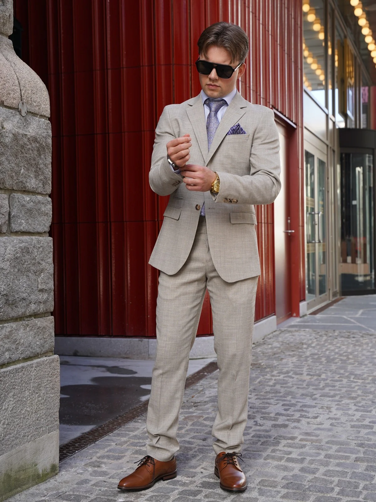 Oasis lin blazer - sand - Image 4