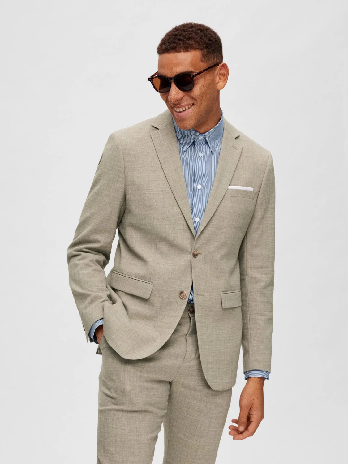 Oasis lin blazer - sand - Image 8