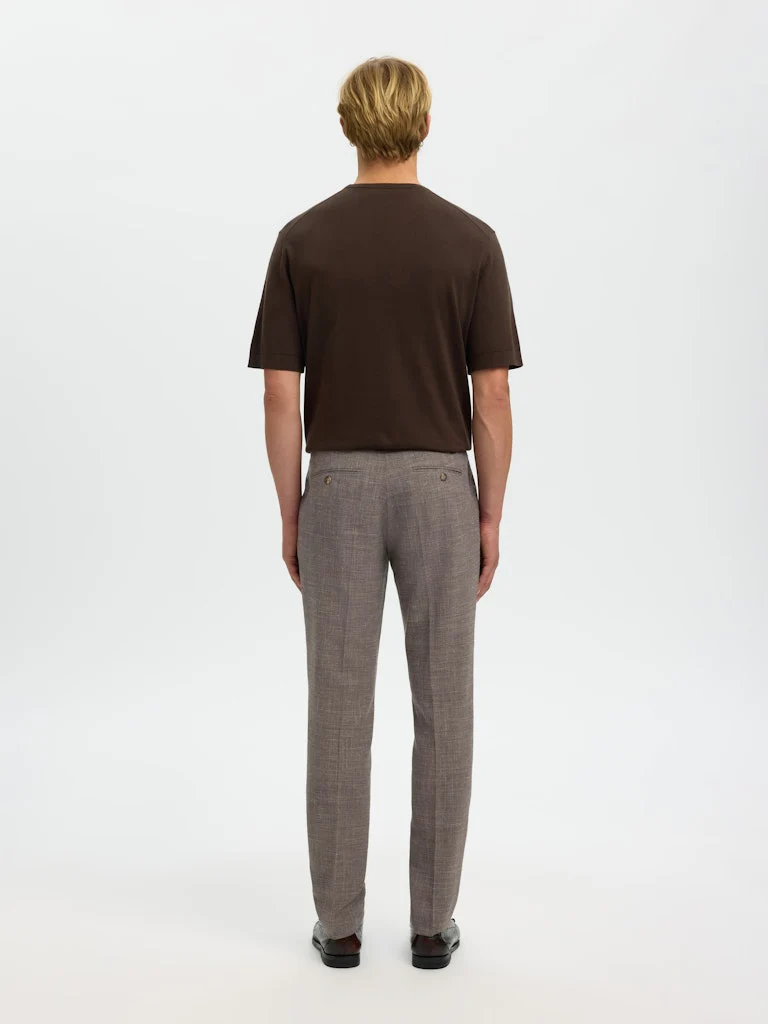 Oasis lin dressbukse - dark sand melange - Image 2