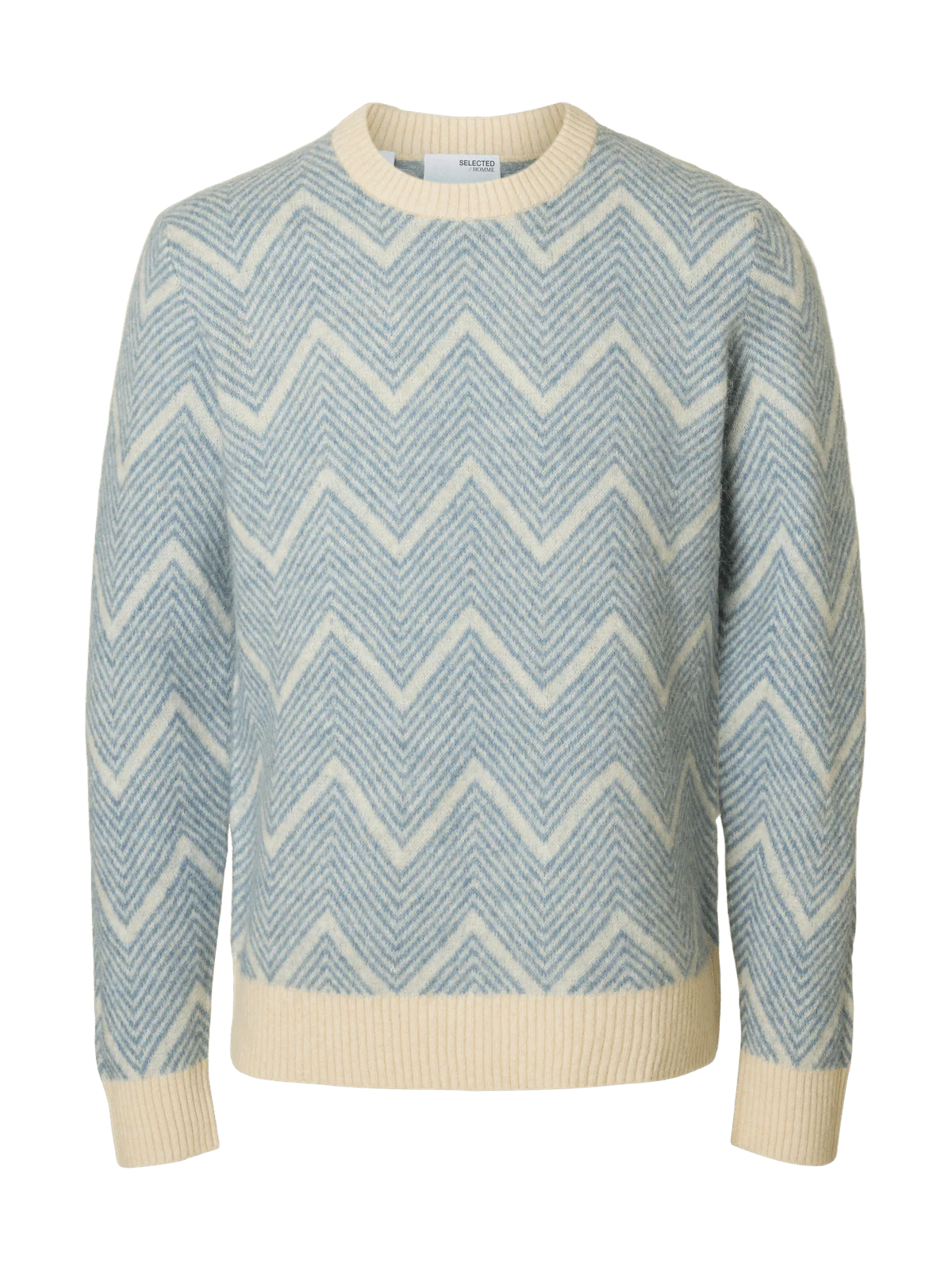 Rai knit crew neck - blue mirage