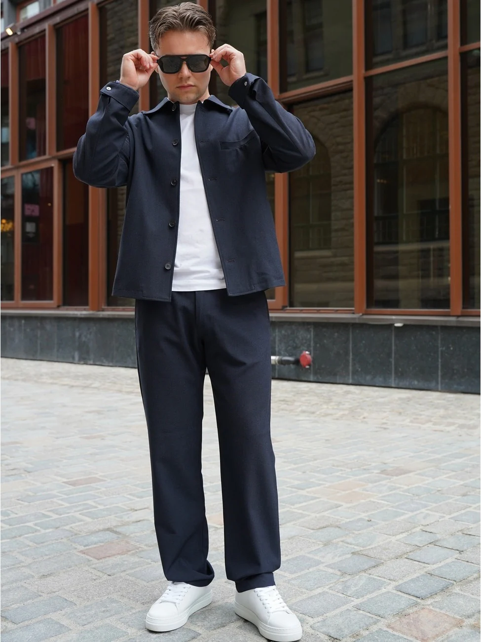 Robert straight bukse - dark sapphire - Image 3