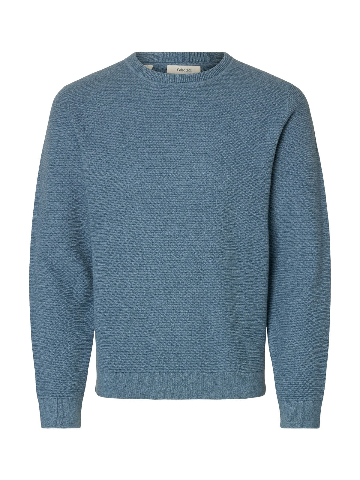 Ross knit structure genser - blue mirage