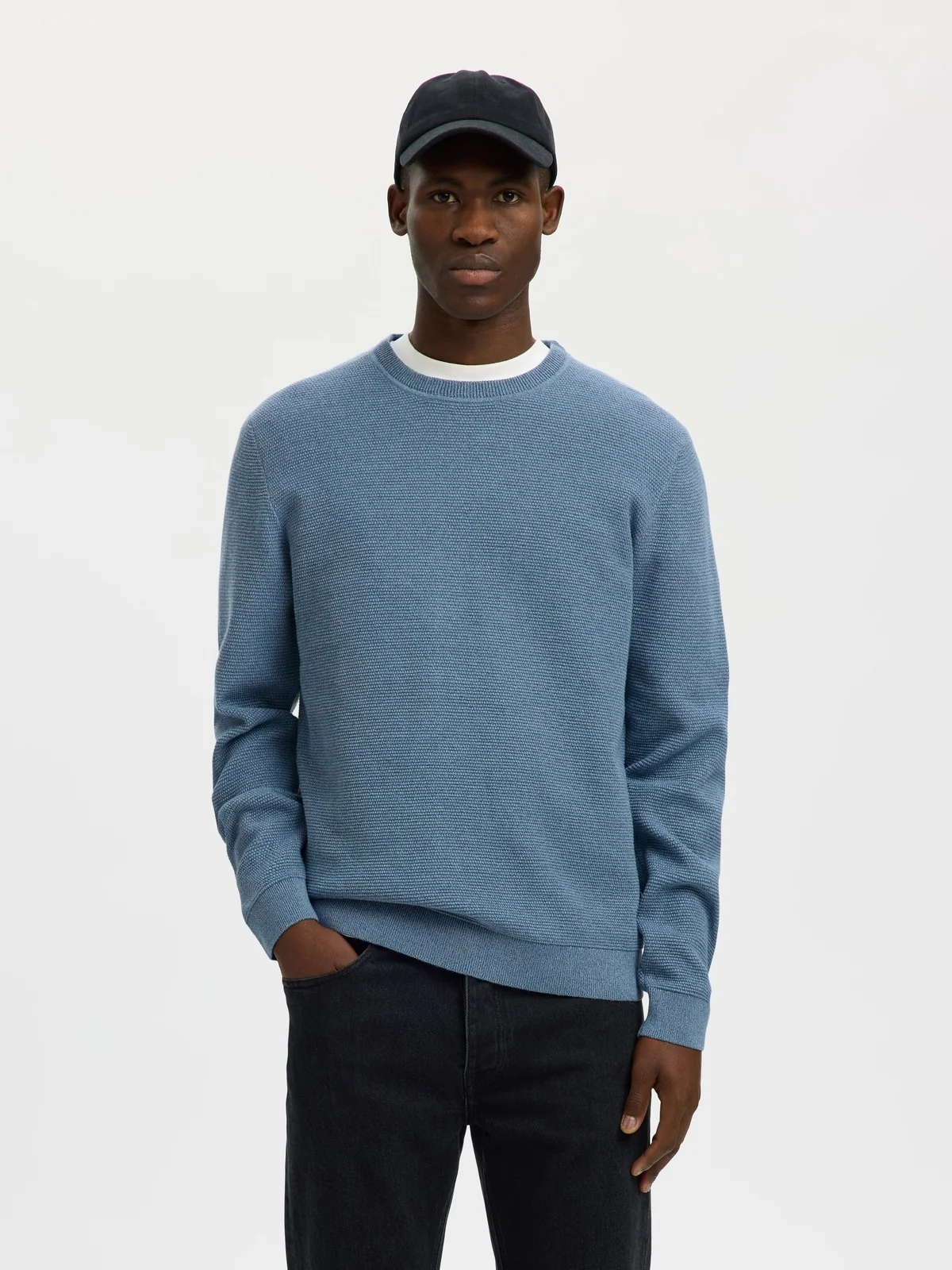Ross knit structure genser - blue mirage - Image 2