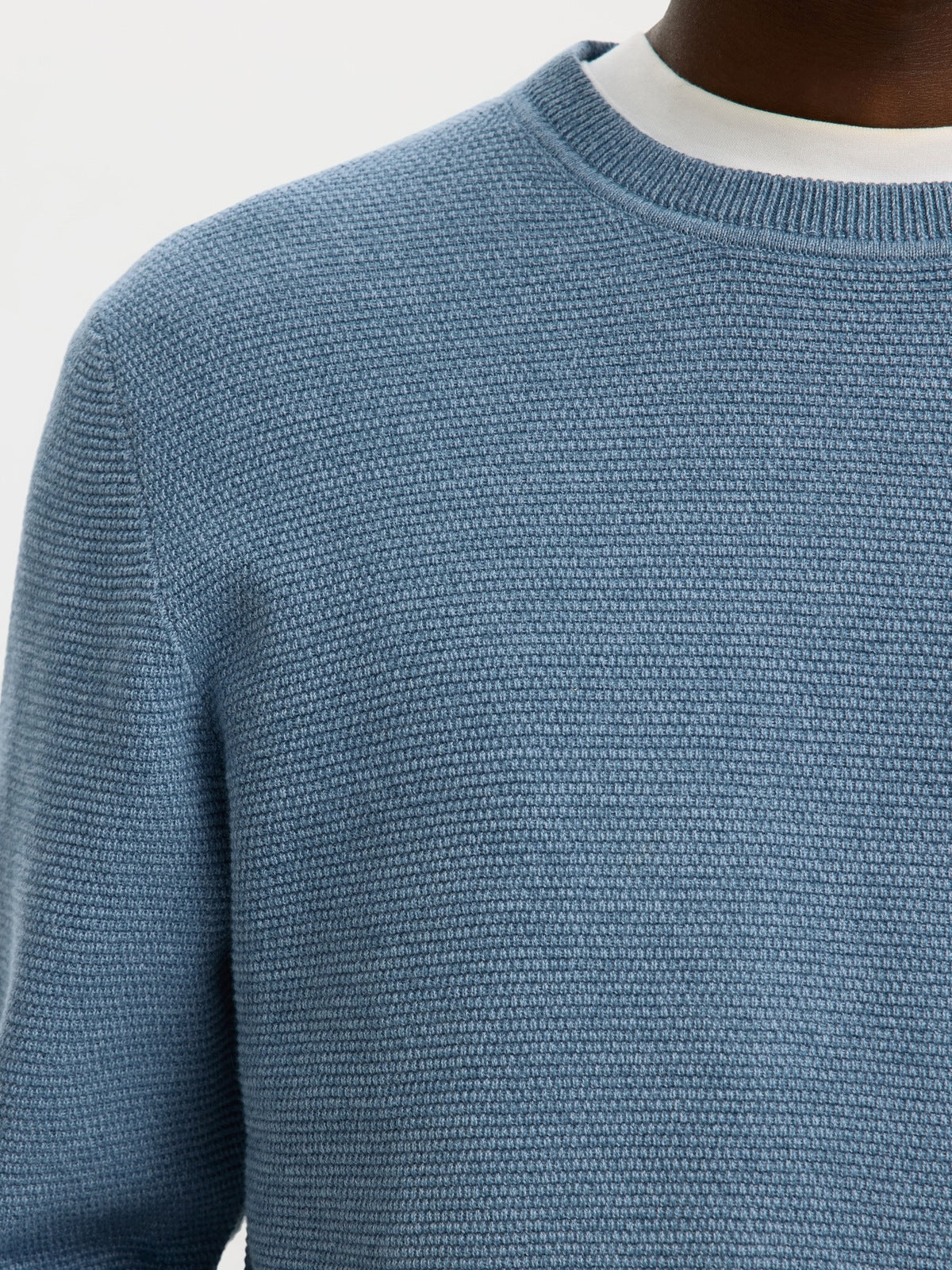 Ross knit structure genser - blue mirage - Image 3