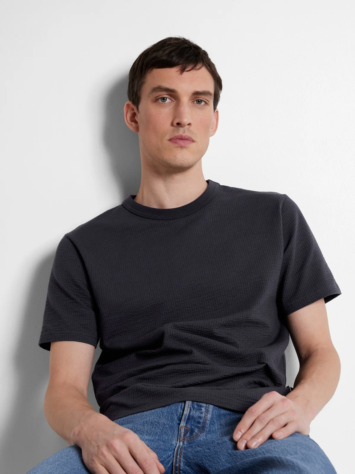 Sander seersucker t-skjorte - sky captain - Image 4