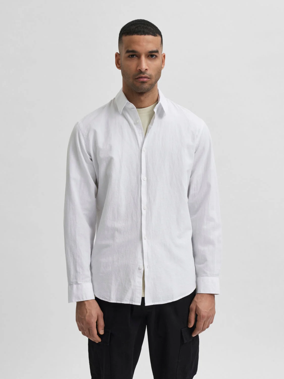 Slim new sun skjorte - white - Image 3
