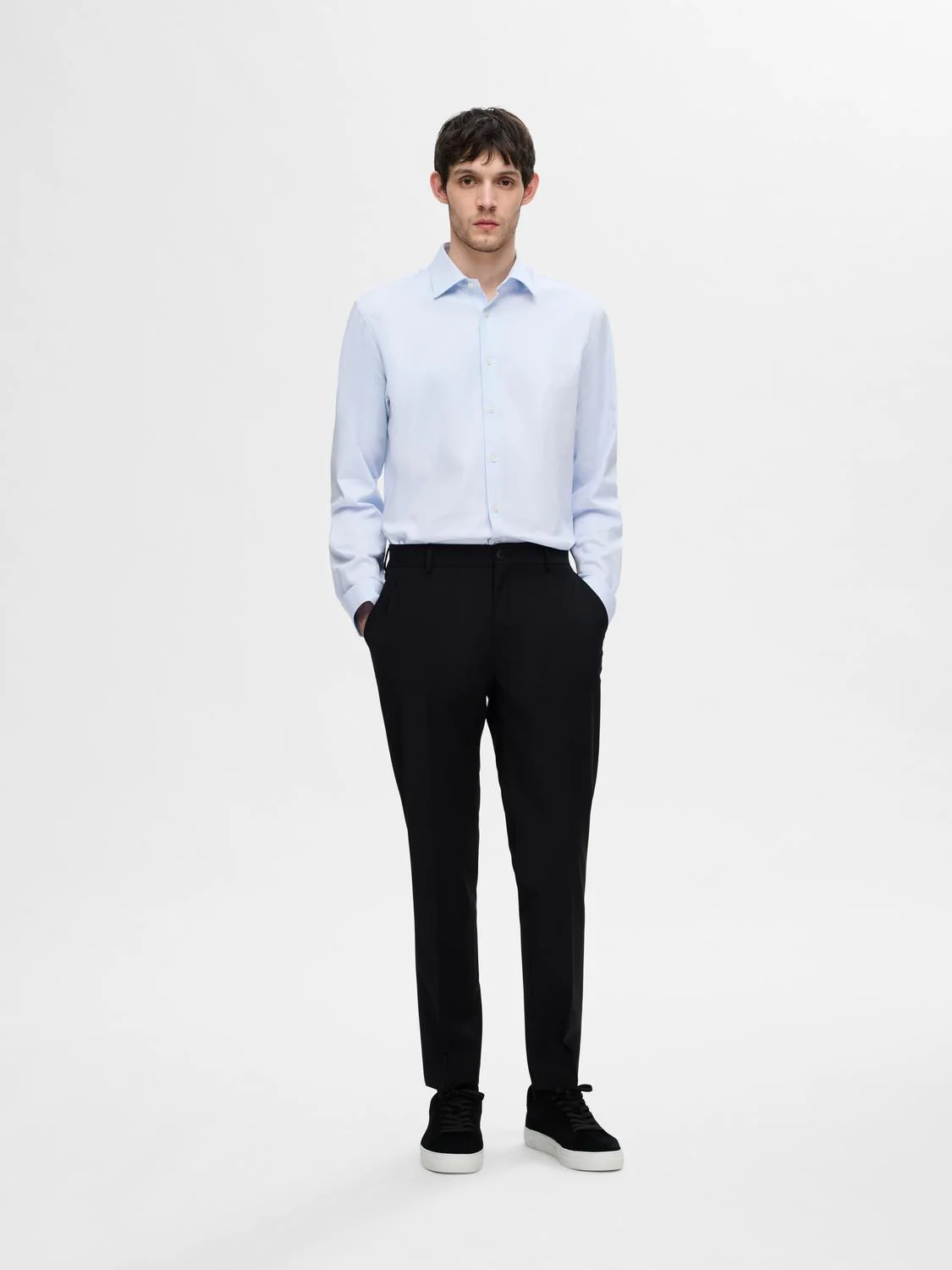Slim performance skjorte - light blue - Image 2