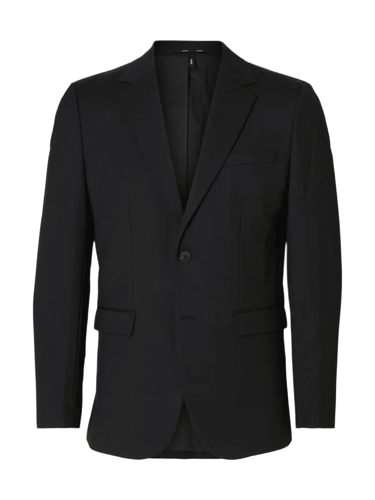 Slim theo ull blazer - black