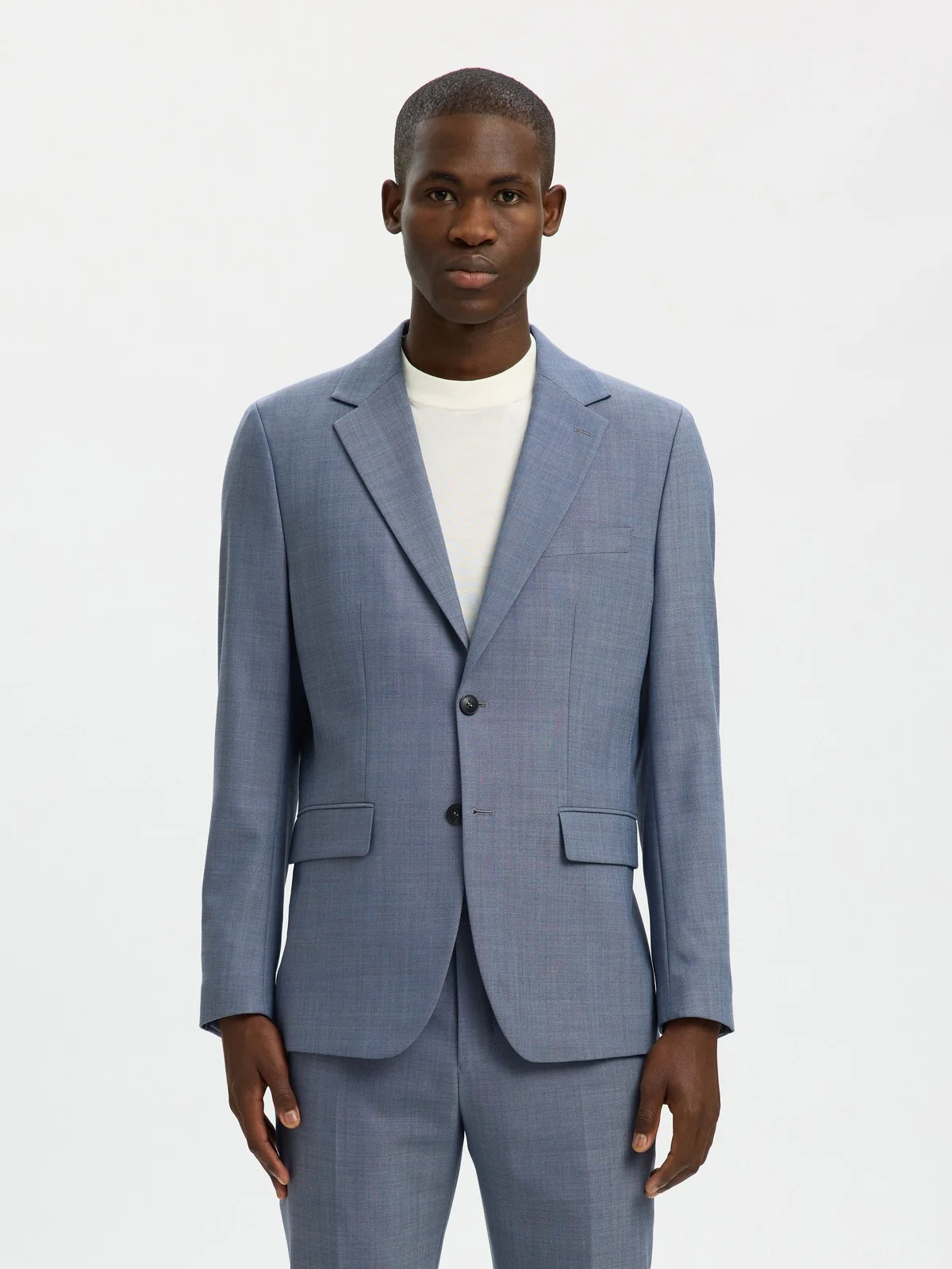 Slim theo ull blazer - light blue - Image 2