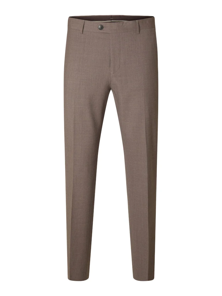 Slim theo ull dressbukse - morel