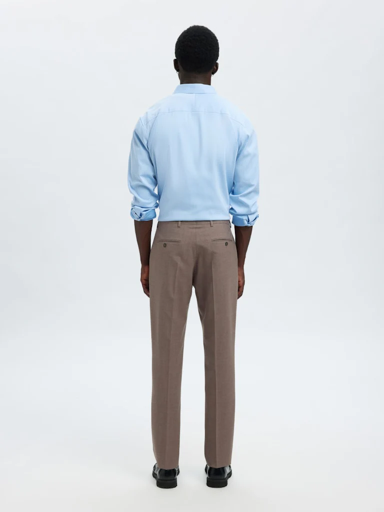 Slim theo ull dressbukse - morel - Image 3