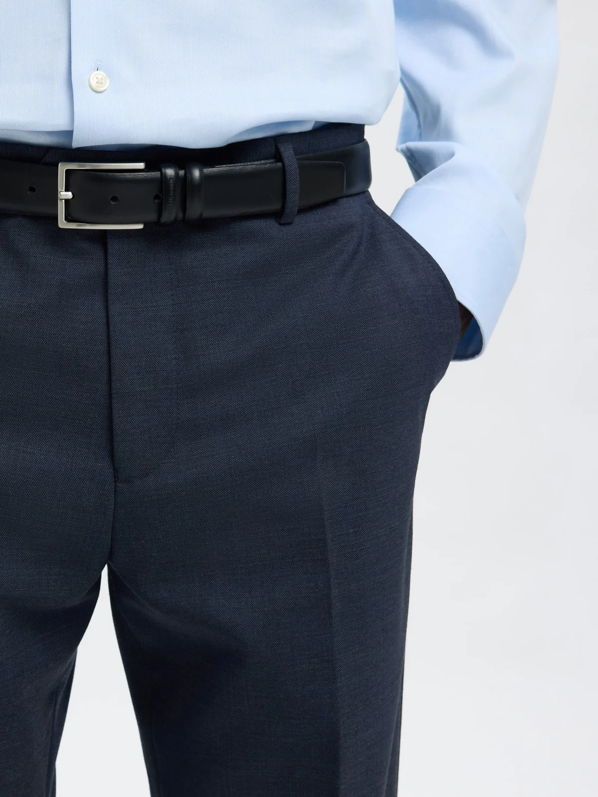 Slim theo ull dressbukse - sky captain - Image 3