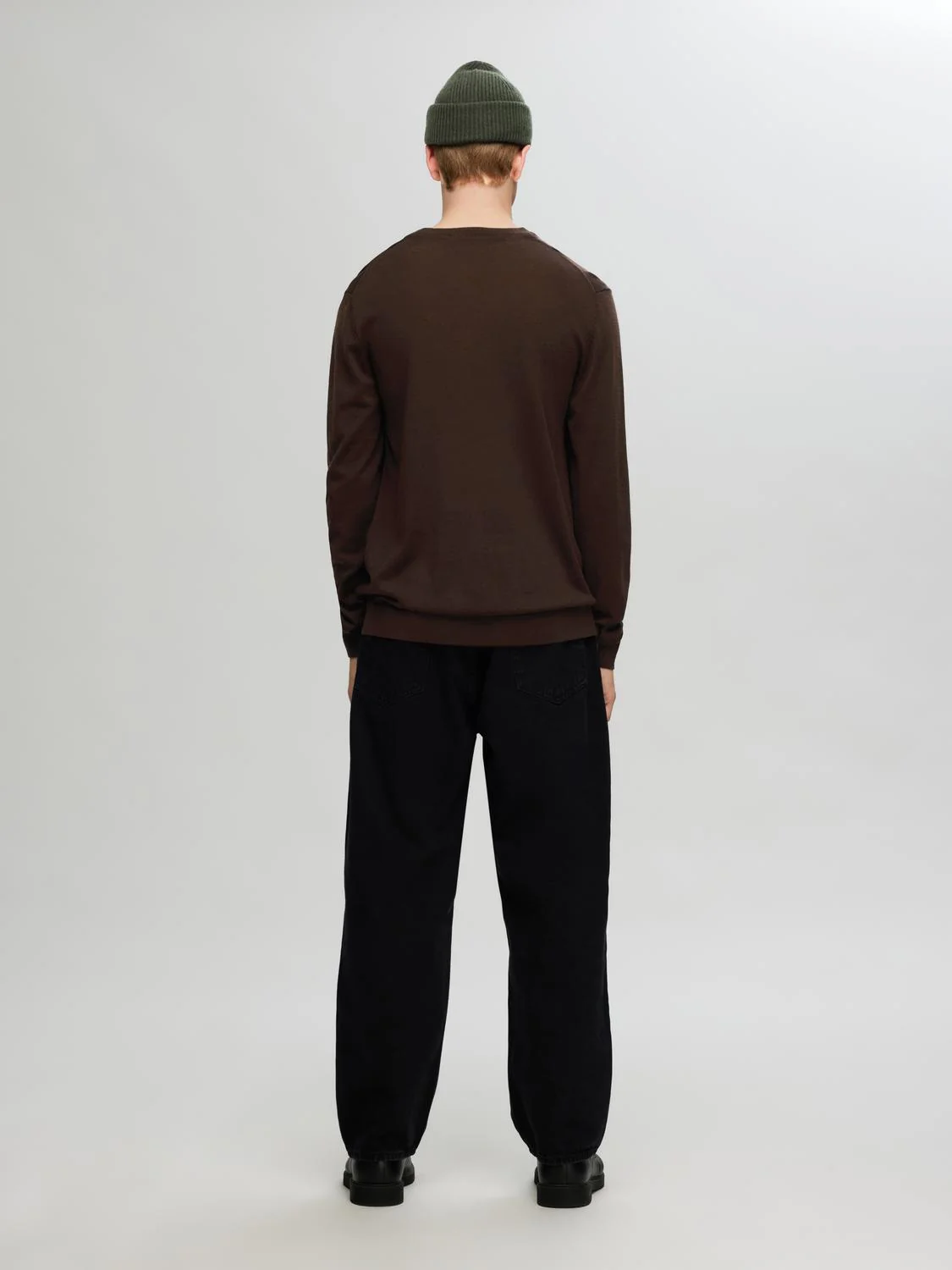 Tray knit merino genser- chocolate torte - Image 4