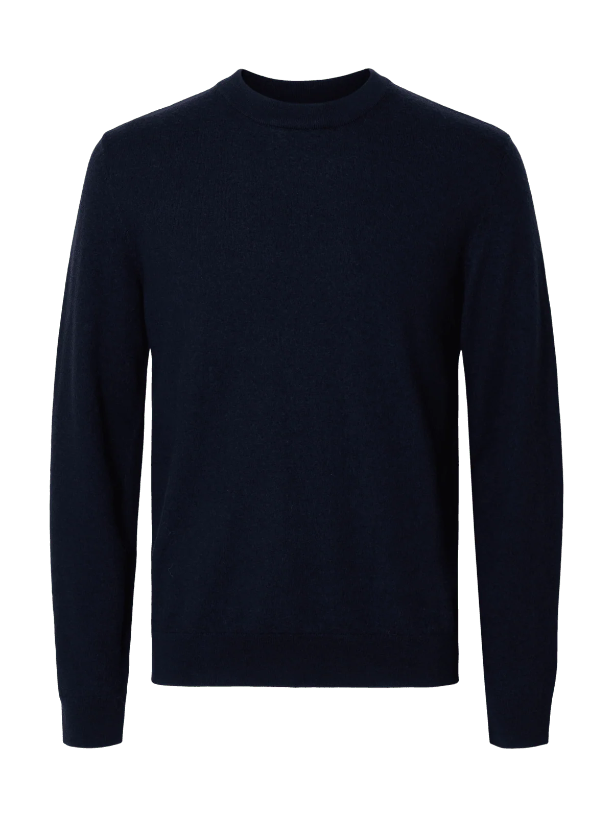 Tray merino brushed relaxed crew genser - navy blazer