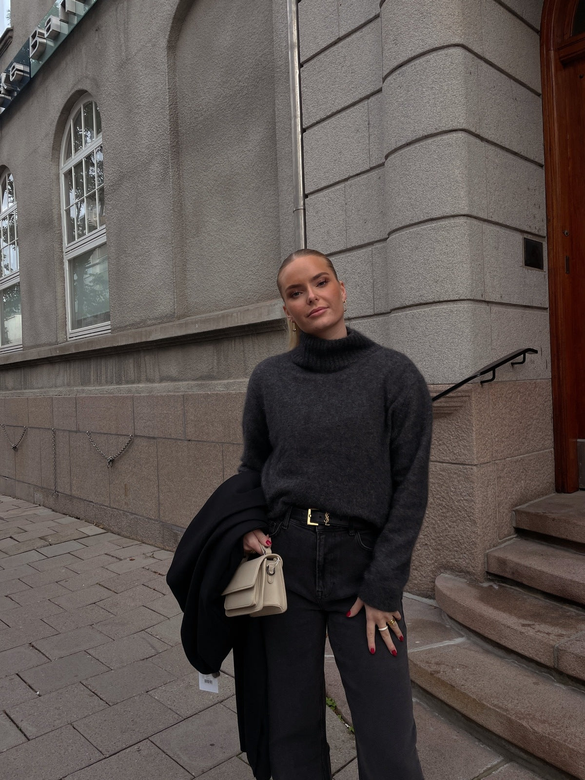 Jade genser - dark grey melange - Image 3