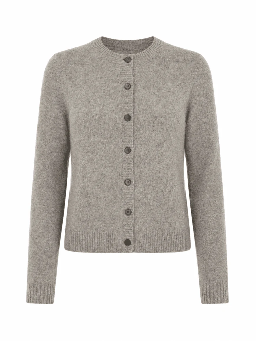 Olle cardigan - warm grey beige