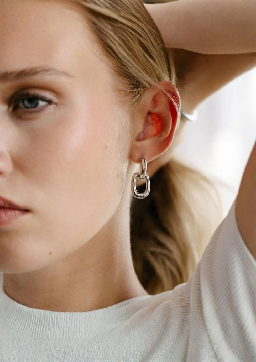 Easy pick øredobber - silver plated
