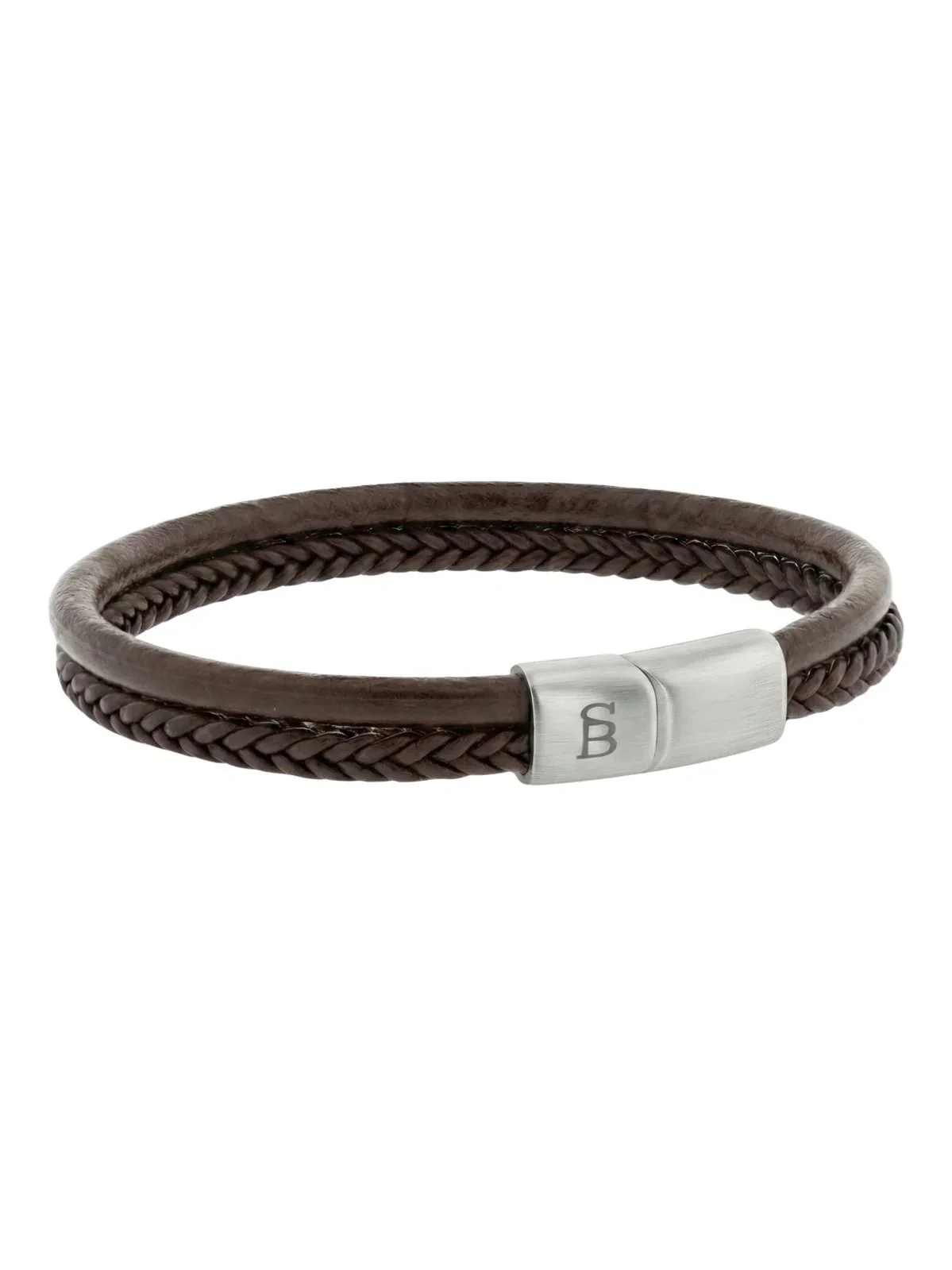 Leather bracelet denby - brown - Image 3