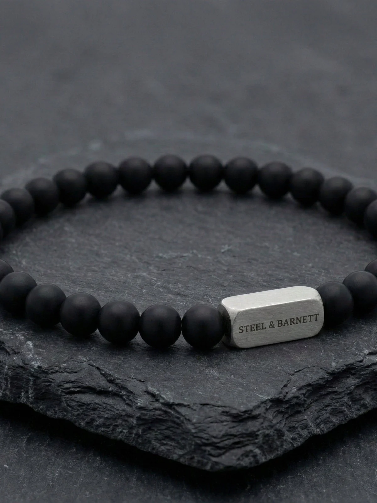 Stones bracelet basic - matt black - Image 3