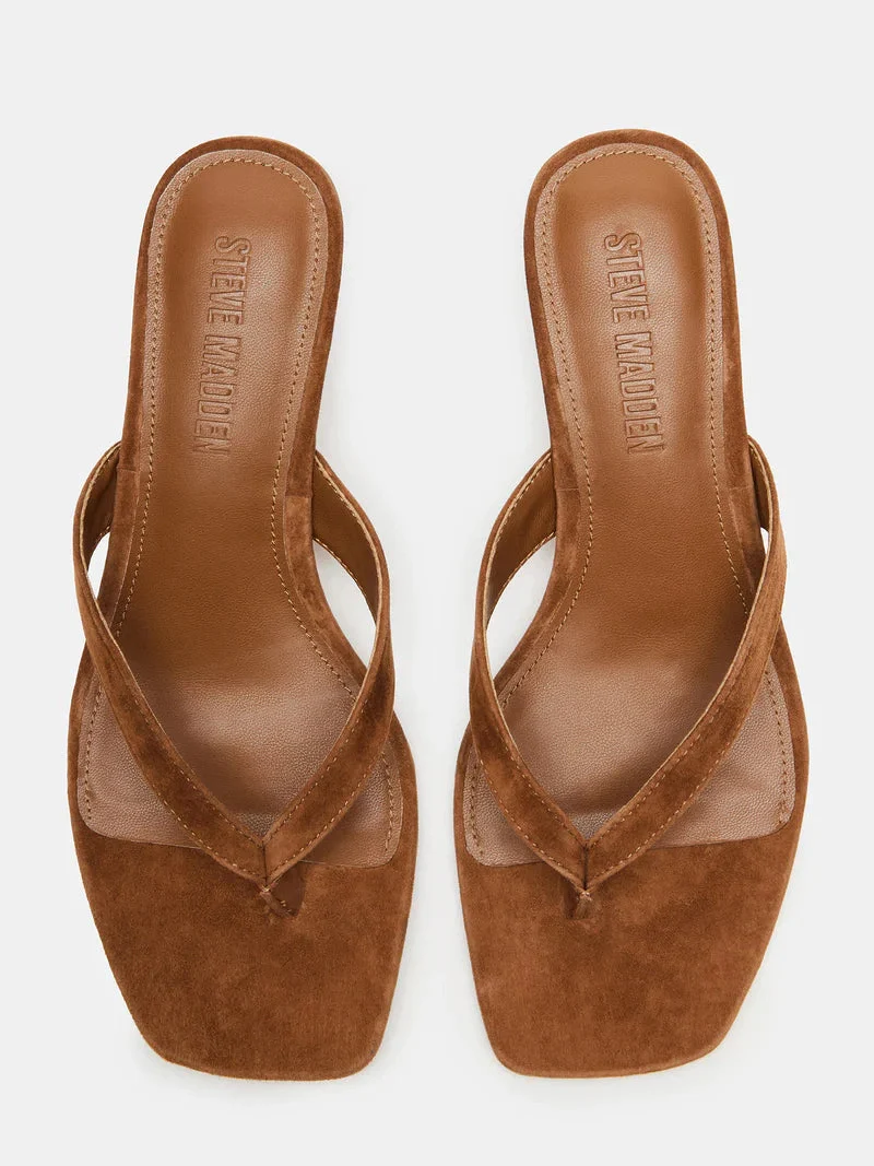 Tracie kitten heel sandal - chestnut suede - Image 5