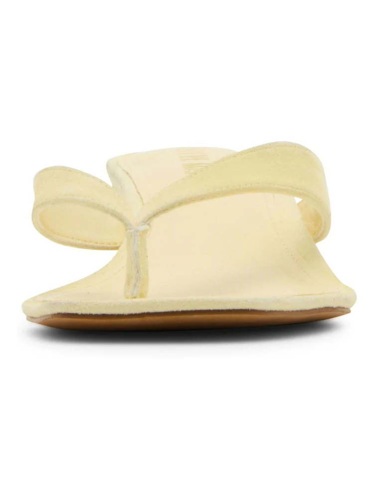 Tracie kitten heel sandal - yellow suede - Image 8