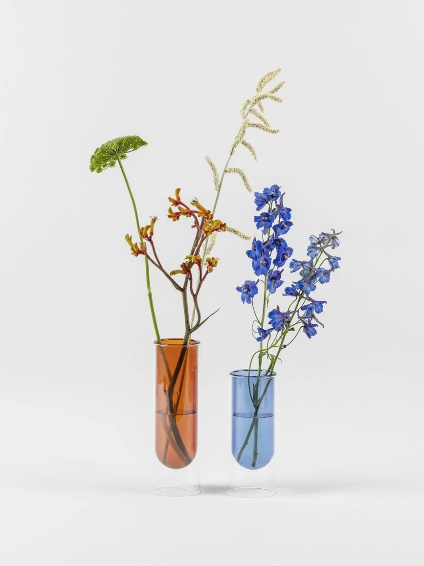 Lav blomster vase -blå - Image 3