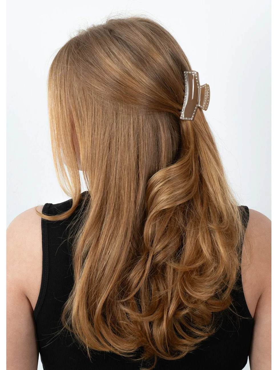 Anna bisou middle hårklype - brown