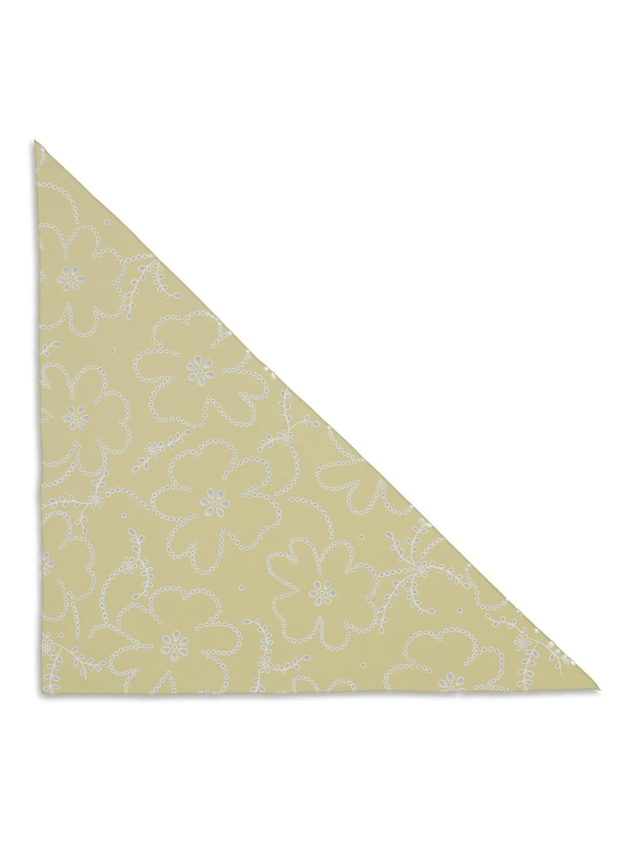 Floral broderie bandana scarf - pistachio