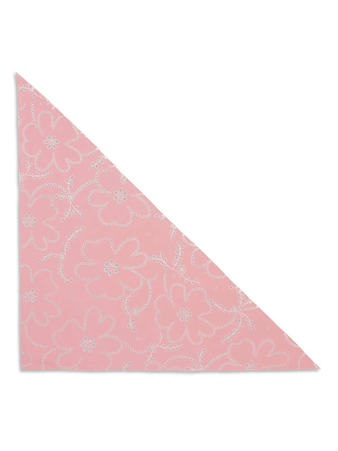 Floral broderie bandana scarf - strawberry