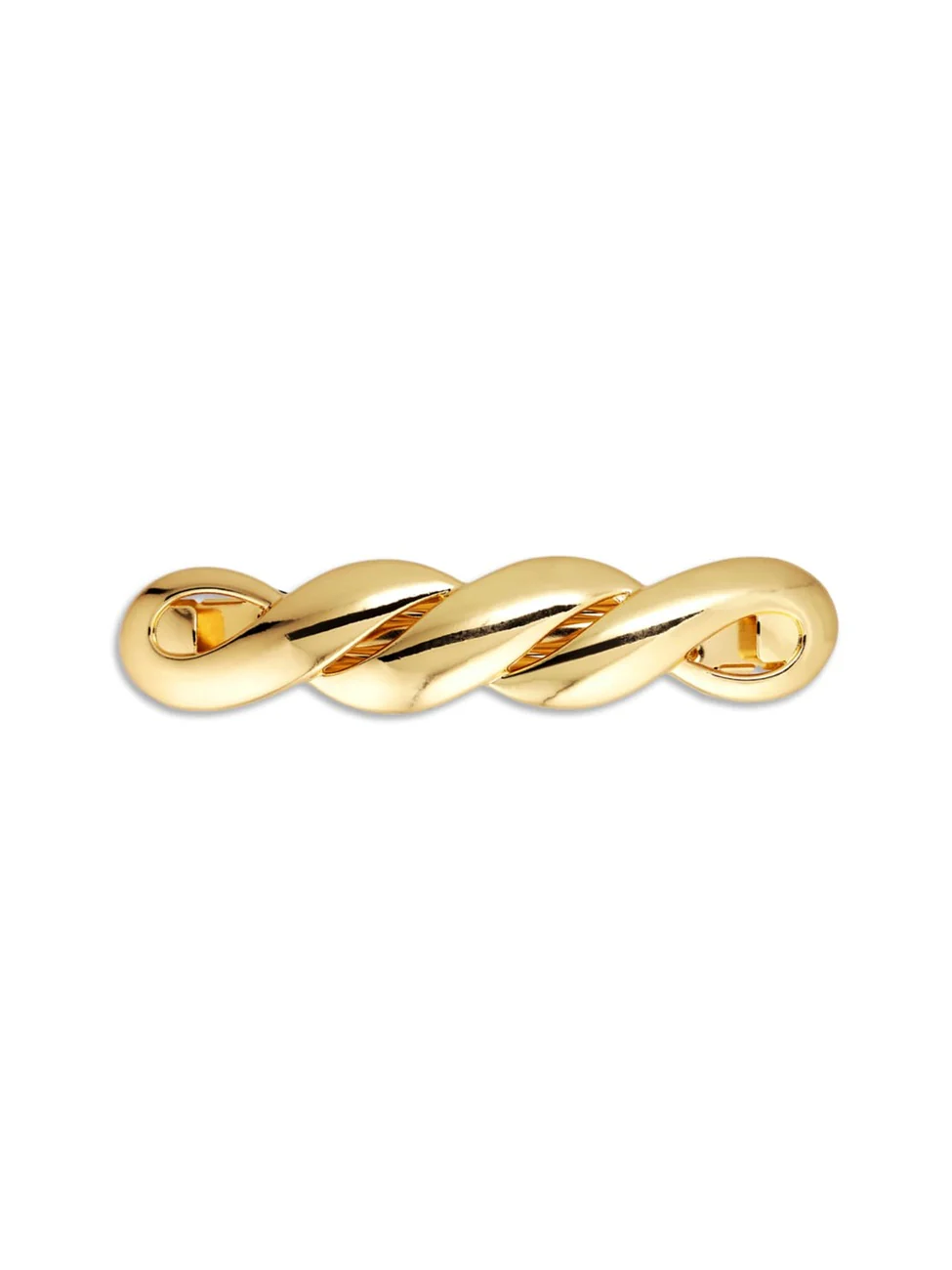 Glossy twisted hair clip - golden