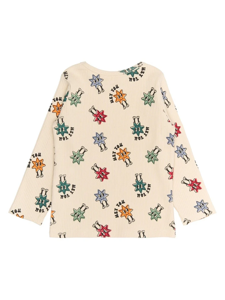 Raul Rib Tee - Gardenia AOP - Image 3
