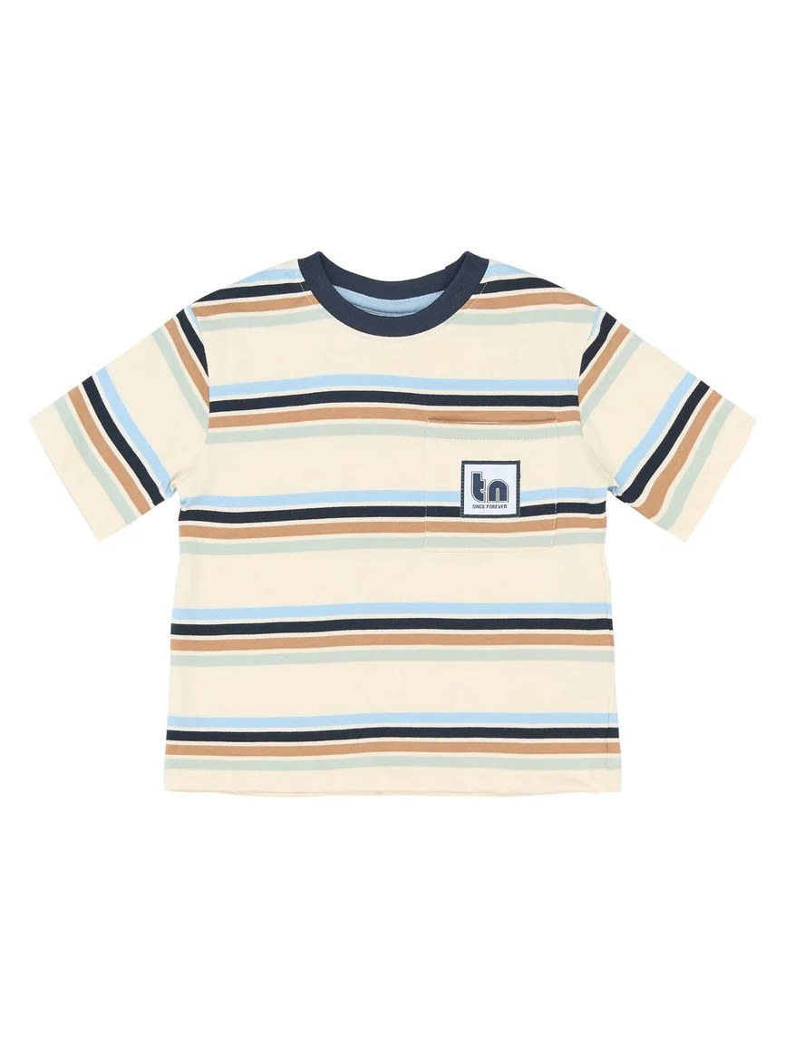 STUART T-SKJOTRE - Gardenia Striped