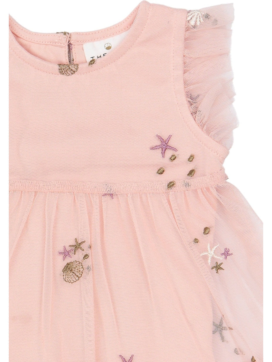 TULLA BODY KJOLE - Peach Whip EMB - Image 3