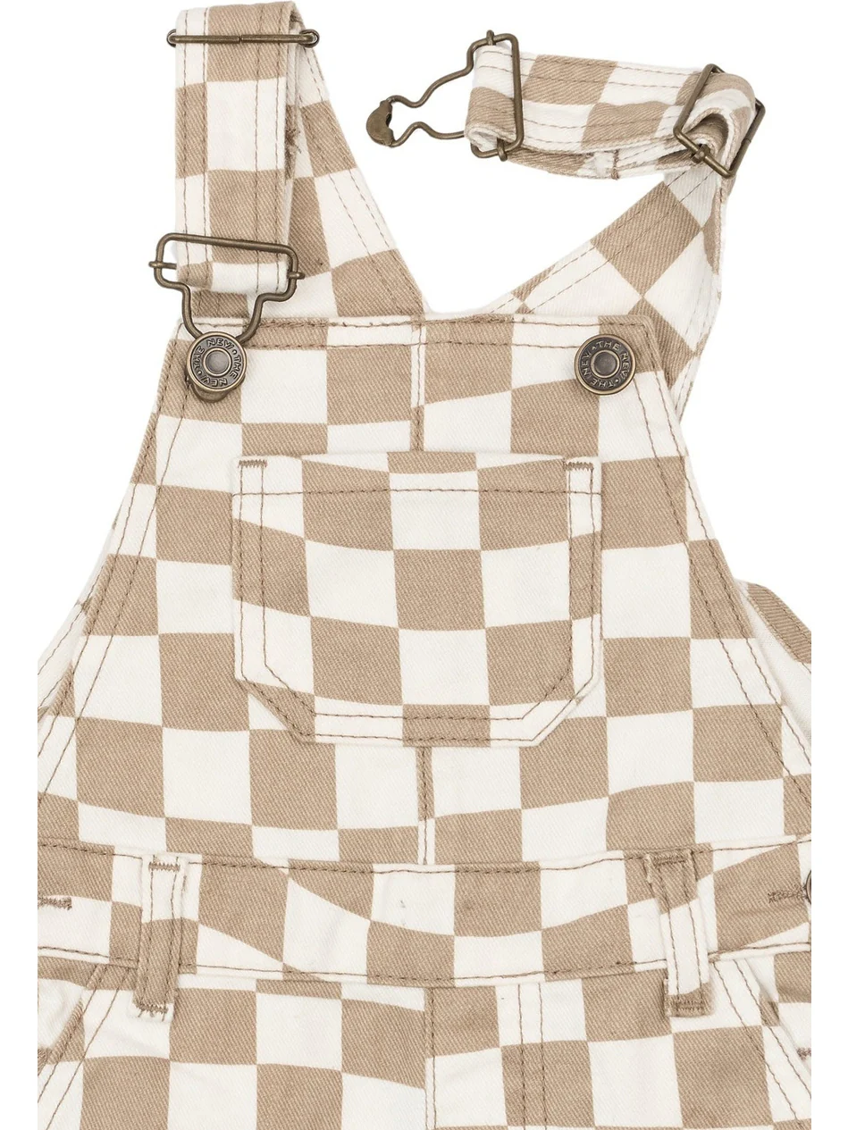 TWILL KORT DUNGAREES - Humus Check - Image 5