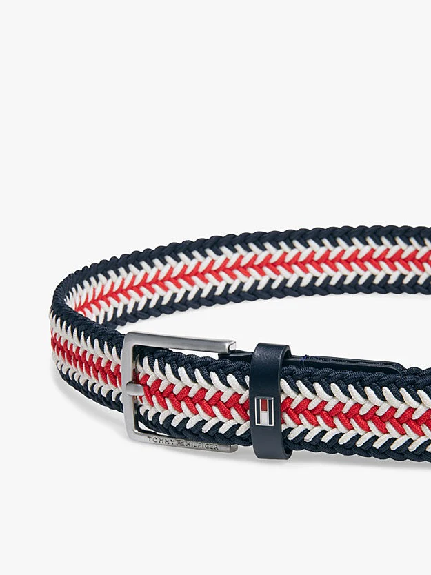 BRAIDED ELASTICATED BELTE - Deep Rouge Stripe - Image 3