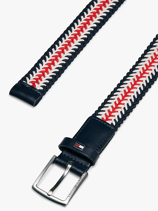 BRAIDED ELASTICATED BELTE - Deep Rouge Stripe - Image 4