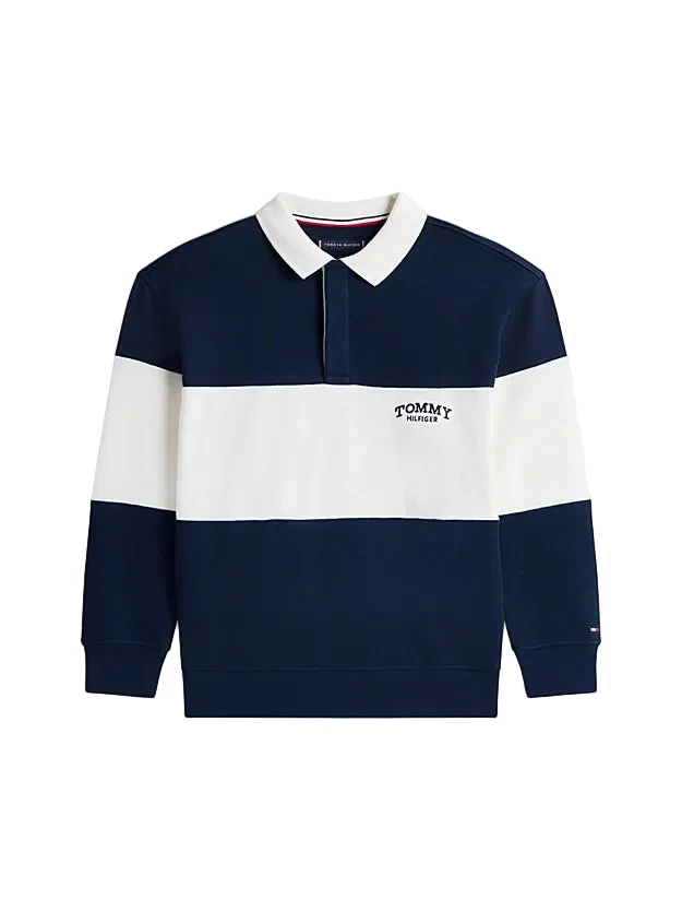 COLOURBLOCK POLO GENSER - Dark Night Navy Colourblock