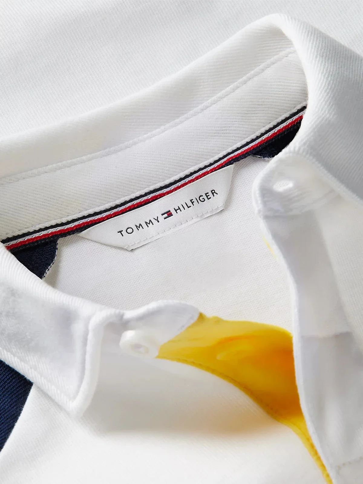 COLOURBLOCK POLO SWEATSHIRT - WHITE - Image 4