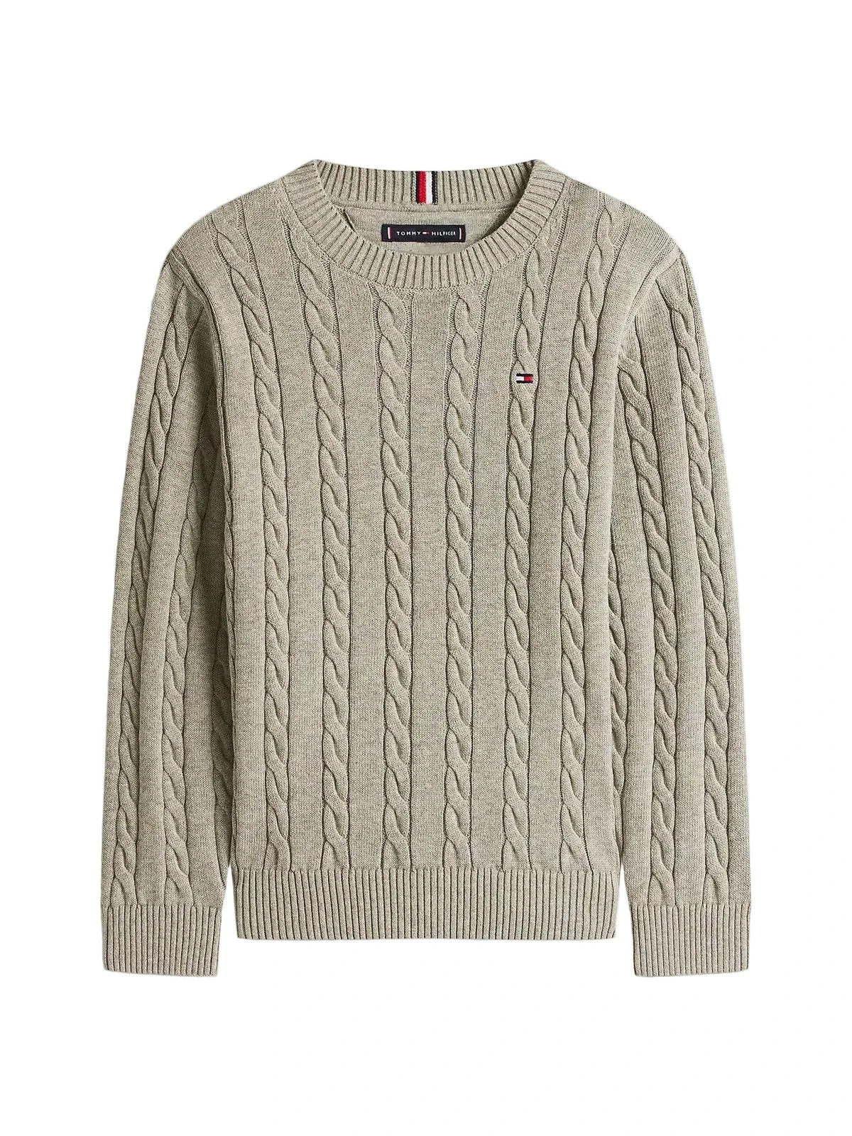 COTTON CABLE GENSER - Mid Grey Heather