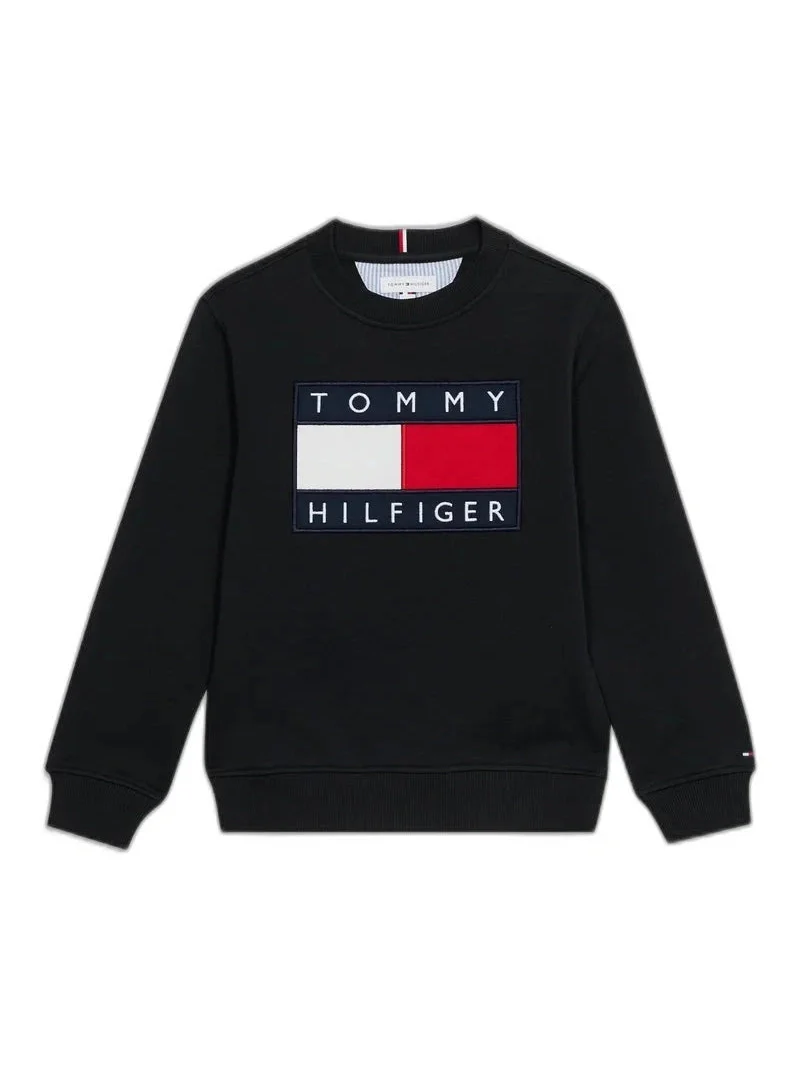 HERITAGE FLAG SWEATSHIRT - BLACK