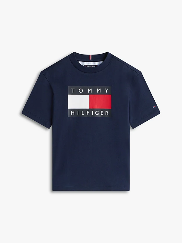 HERITAGE PRINTED FLAG -SKJORTE - Dark Night Navy