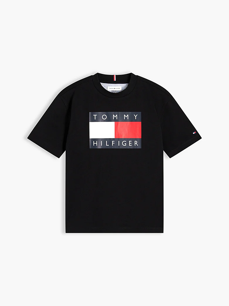 HERITAGE PRINTED FLAG T-SKJORTE - Black