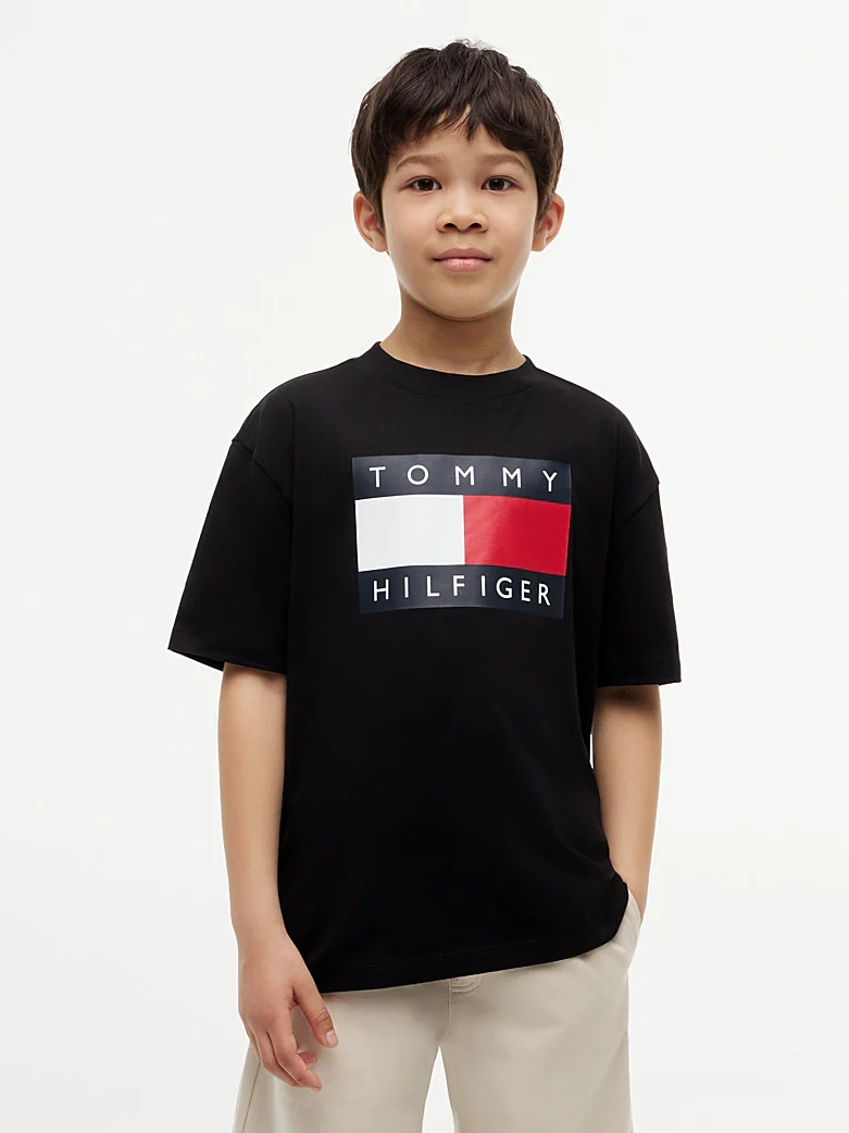 HERITAGE PRINTED FLAG T-SKJORTE - Black - Image 2