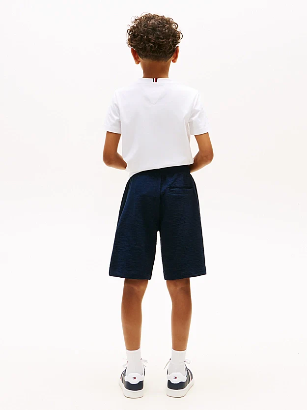 JERSEY SEERSUCKER JOGGESHORT - Dark Night Navy - Image 2